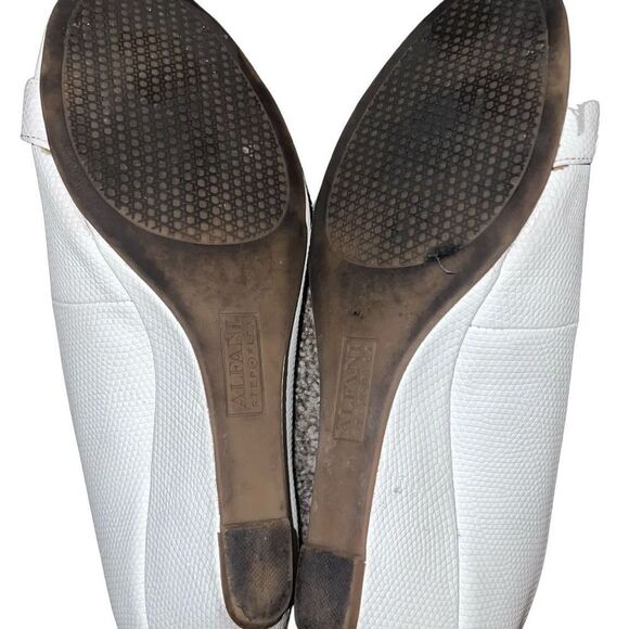 Size 8 white Alfani Carterr Peep Toe Platform Sandals Step N Flex - Picture 4 of 7